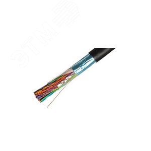 Кабель для компьютерных сетей FTP 25PR-CAT5 (24 AWG) медный, внешний, черный, 305 м