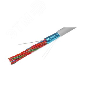 Кабель для компьютерных сетей FTP 10PR-CAT5 (24 AWG) медный, внутренний, серый, 305 м