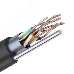 Кабель LAN CADENA PRO FTP4-CAT5e OUT 305 м, черный с тросом