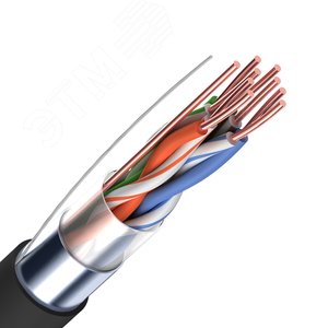 Кабель LAN CADENA PRO FTP4-CAT5e OUT 305 м, черный