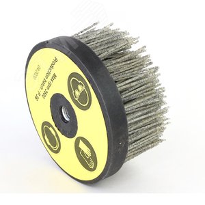 Щетка чашечная Д140xM14, ворс полимер-абразив P36 по дереву для УПМ УШМ (болгарка) (3-100)