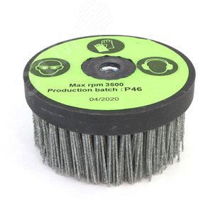 Щетка чашечная Д140xM14, ворс полимер-абразив P46 по дереву для УПМ УШМ (болгарка) (3-101)