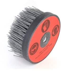 Щетка чашечная Д140xM14, ворс полимер-абразив P80 по дереву для УПМ УШМ (болгарка) (3-103)