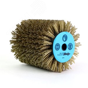 Щетка для Makita 9741, Д100x120x12,7+2 отв, ворс корд латунир-я сталь 0,20 жгут 1,40 по дереву (3-304)