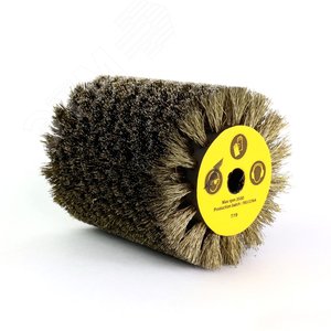 Щетка для 9741, Д100x120x12,7+2 отв, ворс корд латунир-я сталь 0,30 по дереву (3-303)