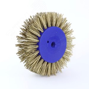 Щетка дисковая Д140x55xM14, ворс корд латунированная сталь 0,20 жгут 1,40 по дереву для УПМ УШМ (болгарка) (3-400)
