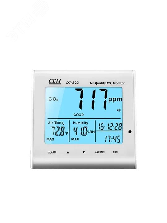 Анализатор воздуха с часами DT-802