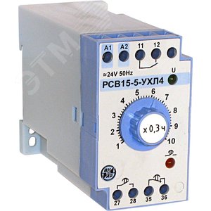 Реле времени РСВ-15-5 220В 50Гц 0,1-1 ч. на DIN-рейку
