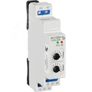 Реле времени ВЛ-155М1 0,1с...10мин 24...220В 50Гц/пост, отсчет времени после снятия питания, ток контактов исполнительного реле 8А, 2п, УХЛ4