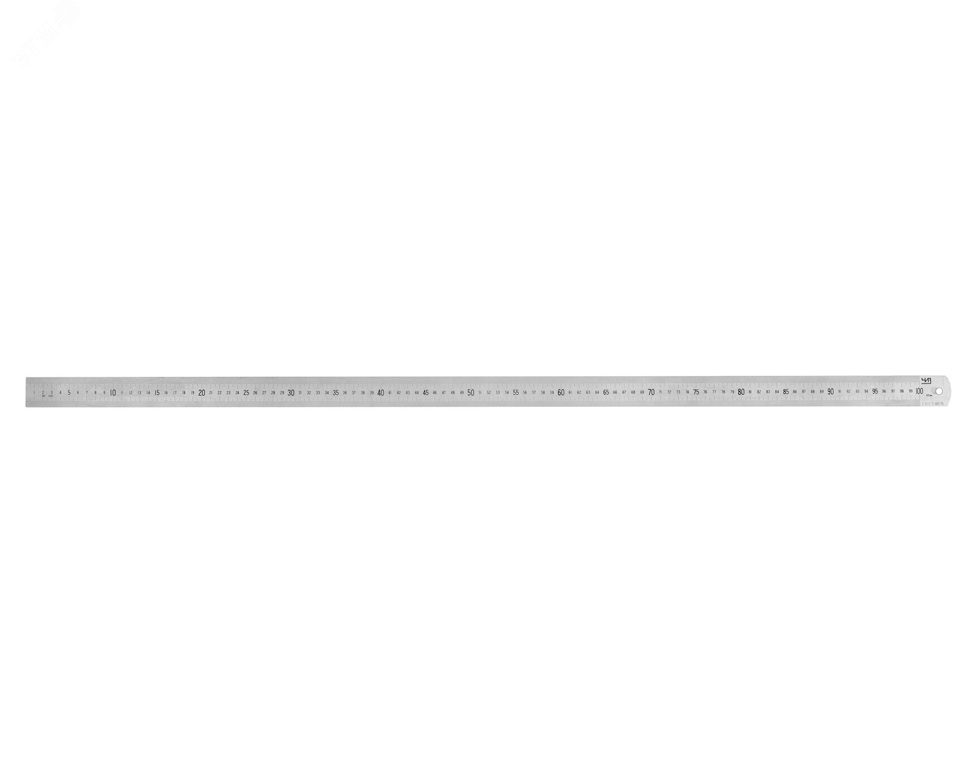 Линейка измерительная 1500х38х1.5мм металлическая ЧИЗ