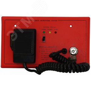 Станция микрофонная подключается к входу AUX панели SP40/2, металлический красный корпус для врезной настенной установки