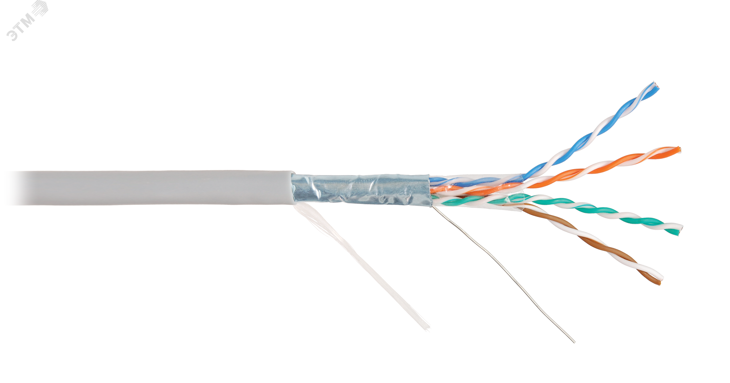 Витая пара СORDLINE F/UTP 4 пары 5e Сu одж.       24AWG(0,51мм) вн.PVC сер.305м