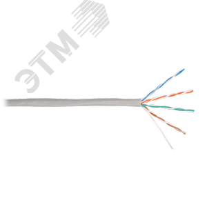 Витая пара СORDLINE U/UTP 4 пары 5e Сu одж.       24AWG(0,51мм) вн.PVC сер.305м