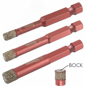 Коронка алмазная универсальная Special, шестигранный хвостовик 1/4'', 6 x 10 х 67 мм