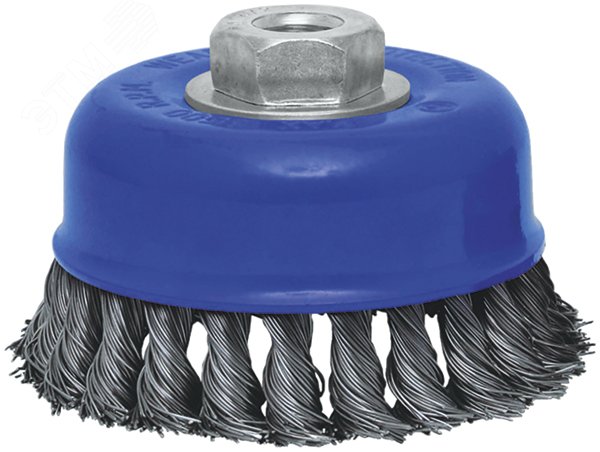 Щетка для УШМ, М14, тип ''Чашка'', крученая витая проволока 0,5 мм, 100 мм, Profi