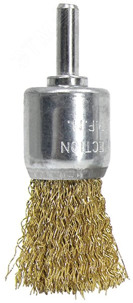 Щетка для дрели, тип ''Чашка'', латунированная витая проволока 0,3 мм, 25 мм, Profi