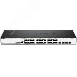Коммутатор управляемый L2 24 порта 10/100/1000 Мб/с, 4хSFP