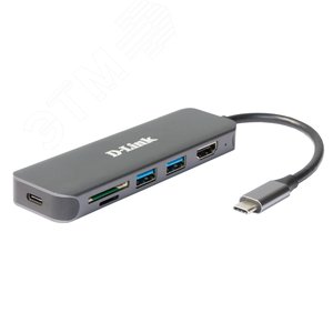 Разветвитель 2хUSB 3.0 Type-A, 1хUSB Type-C, 1хSD/microSD, 1хHDMI