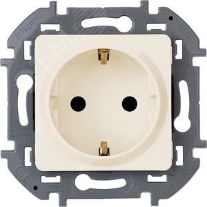 Розетка 2К+З немецкий стандарт 16 А 250 В~ INSPIRIA слоновая кость