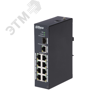 Коммутатор неуправляемый, 8x100 Мб/с RJ45, 1x1000 Мбит/c, 1xSFP, грозозащита