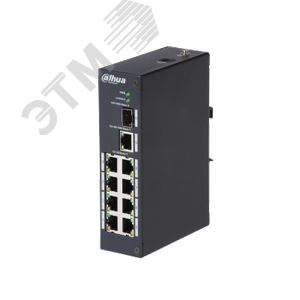 Коммутатор неуправляемый, 8x100 Мб/с RJ45, 1x1000 Мбит/c, 1xSFP, грозозащита