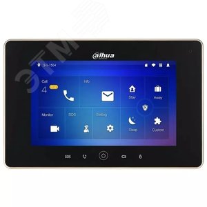 Видеодомофон IP сенсорный 7' цветной экран с разрешением 1024х600 черный