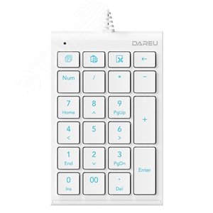 Клавиатура цифрового блока, проводная , белый