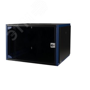 Шкаф настен. 19', 7U 600х450, дв. стек, чер. DATAREX