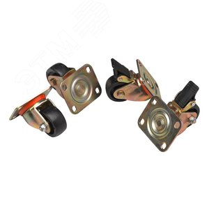 Комплект роликов, 2 шт с тормозом, 2 шт обычных, 150 кг на ролик DATAREX