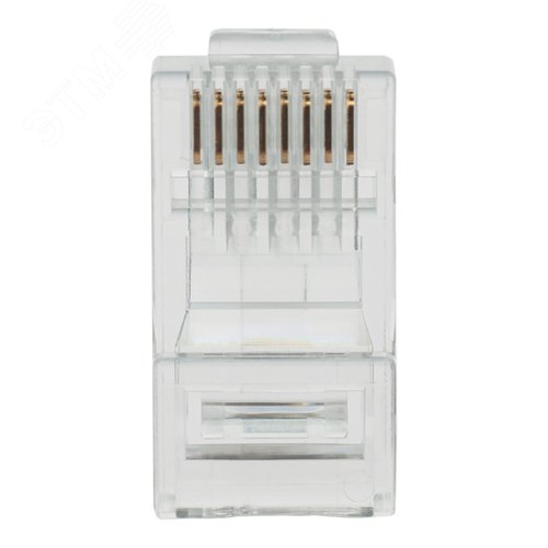 Коннектор (вилка) UTP кат.6 8P8C универсальная, 15U', 3 зубца, упак 100 шт DATAREX