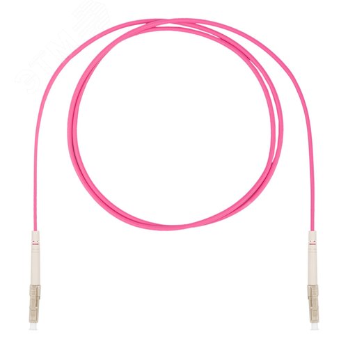 Шнур оптический коммутационный (патч-корд), LC-LC симплекс simplex OM4, нг(А)-HF, маджента, 0,5 м