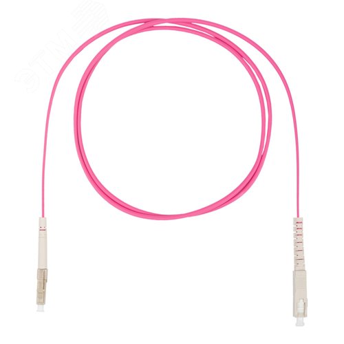 Шнур оптический коммутационный (патч-корд), LC-SC симплекс simplex OM4, нг(А)-HF, маджента, 0,5 м