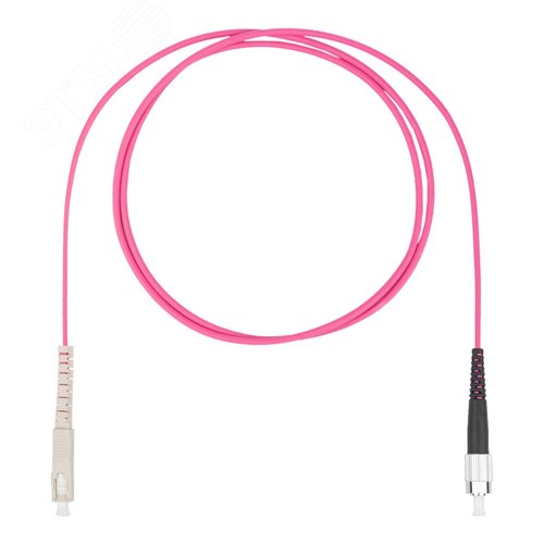 Шнур оптический коммутационный (патч-корд), SC-FC симплекс simplex OM4, нг(А)-HF, маджента, 0,5 м