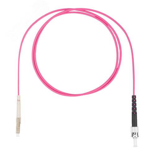 Шнур оптический коммутационный (патч-корд), LC-ST симплекс simplex OM4, нг(А)-HF, маджента, 0,5 м
