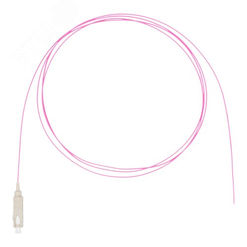 Шнур оптический монтажный (пигтейл), SC, OM4, нг(А)-HF, маджента, 1,5 м