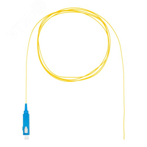 Шнур оптический монтажный (пигтейл), SC, OS2, нг(А)-HF, желтый, 1,5 м