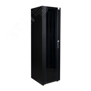 Шкаф нап. 19', 47U 600х600, перед. дв. стек, задн. стен., мет, чер. DATAREX