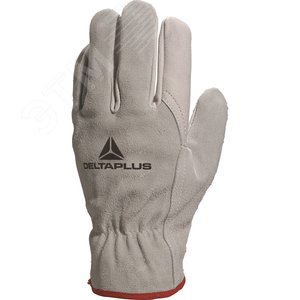 Перчатки из натуральной кожи FСN29 серый цвет. Размер 10