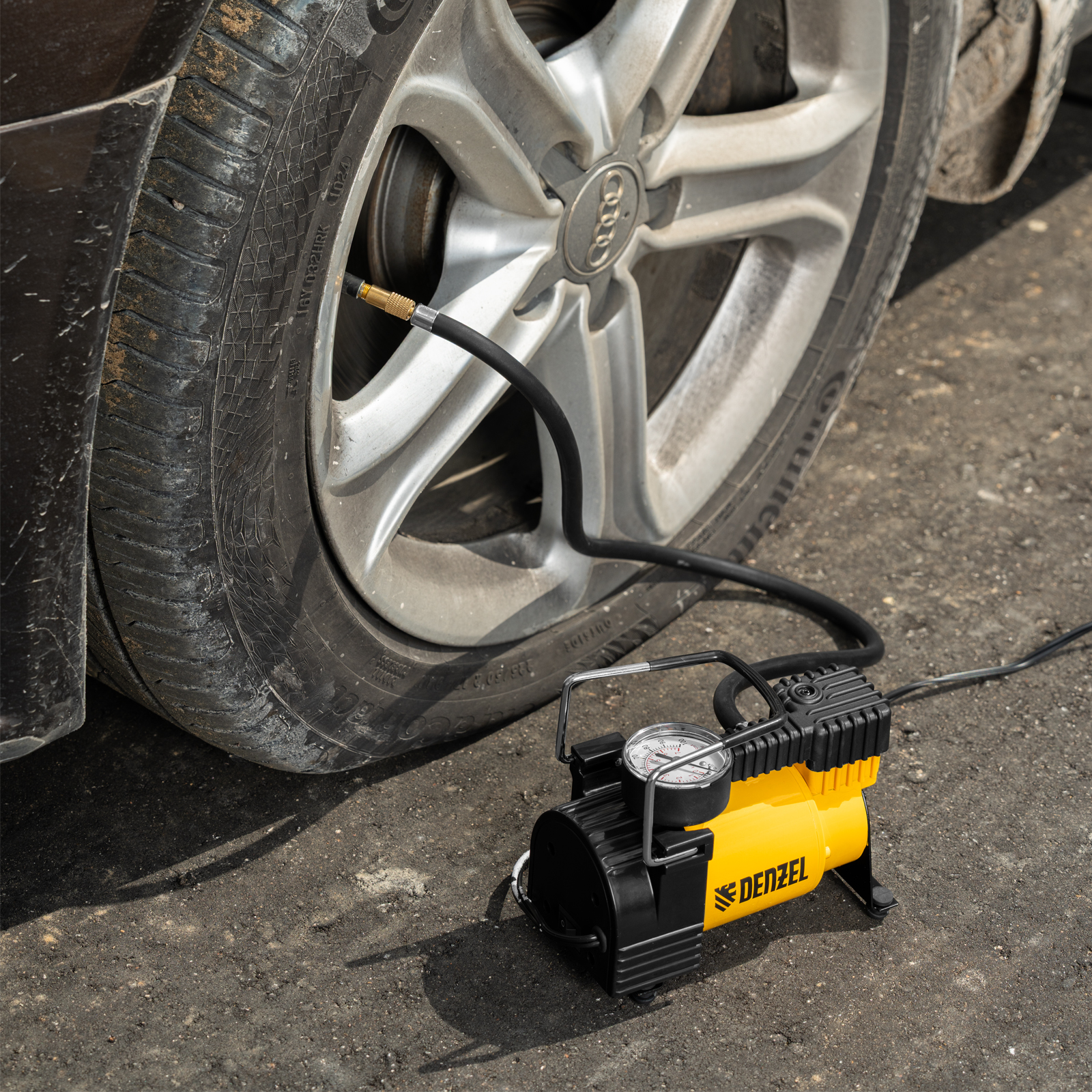 Компрессор автомобильный DС-20,12 В, 7 атм, 35 л/мин Denzel