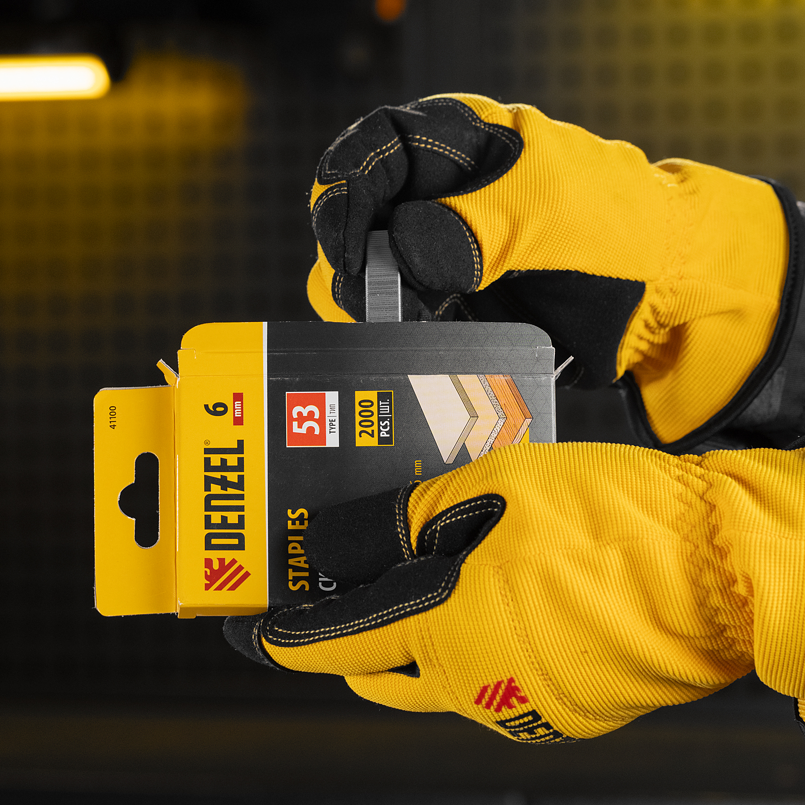 Скобы, 6 мм, для мебельного степлера, тип 53, 2000 шт. Denzel