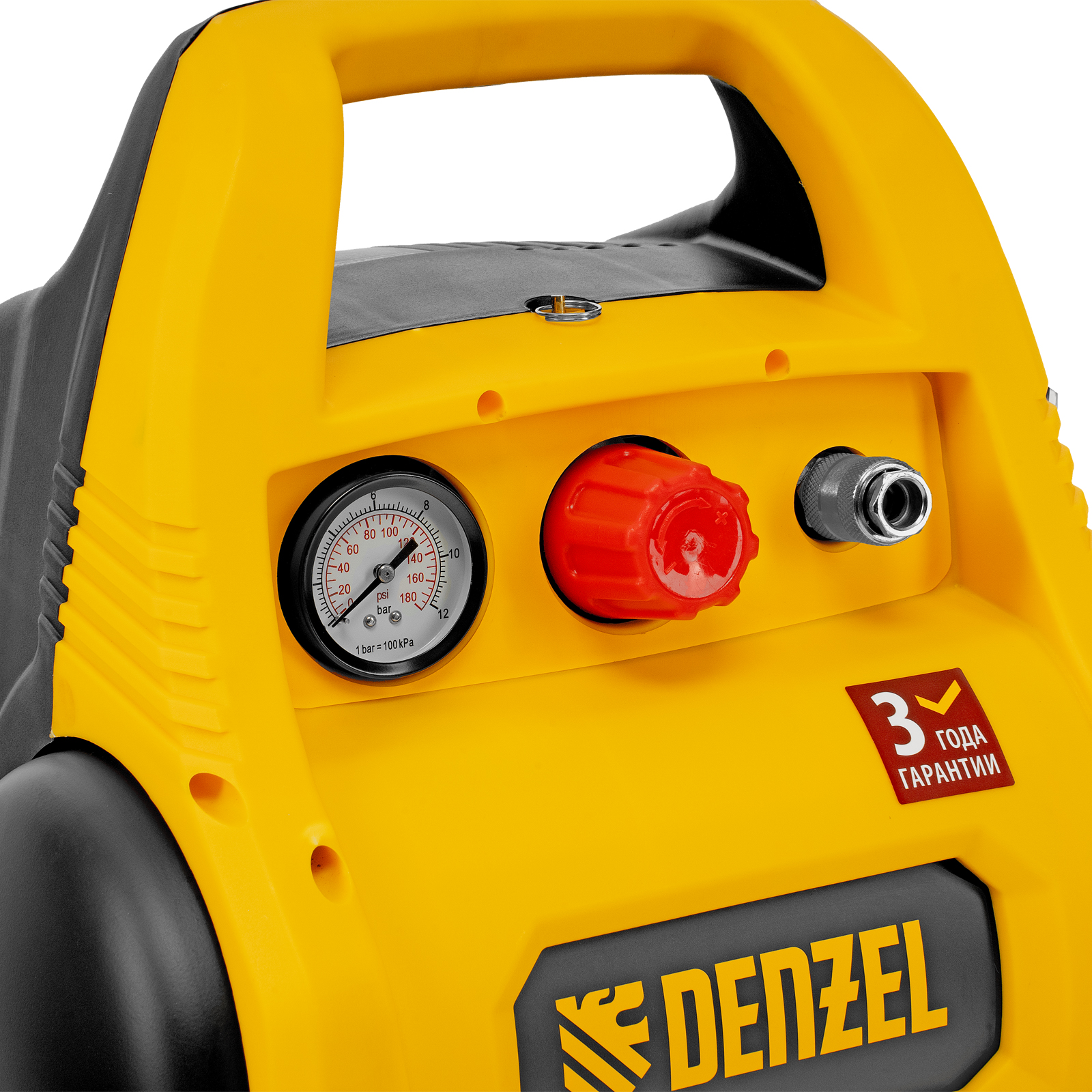 Компрессор воздушный безмасляный РС 1/6-180,1, 1 кВт, 180 л/мин, 6 л Denzel