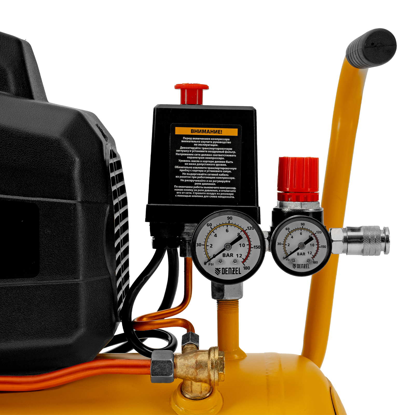 Компрессор воздушный DK1500/24, Х-PRO 1.5 кВт, 230 л/мин, 24 л Denzel