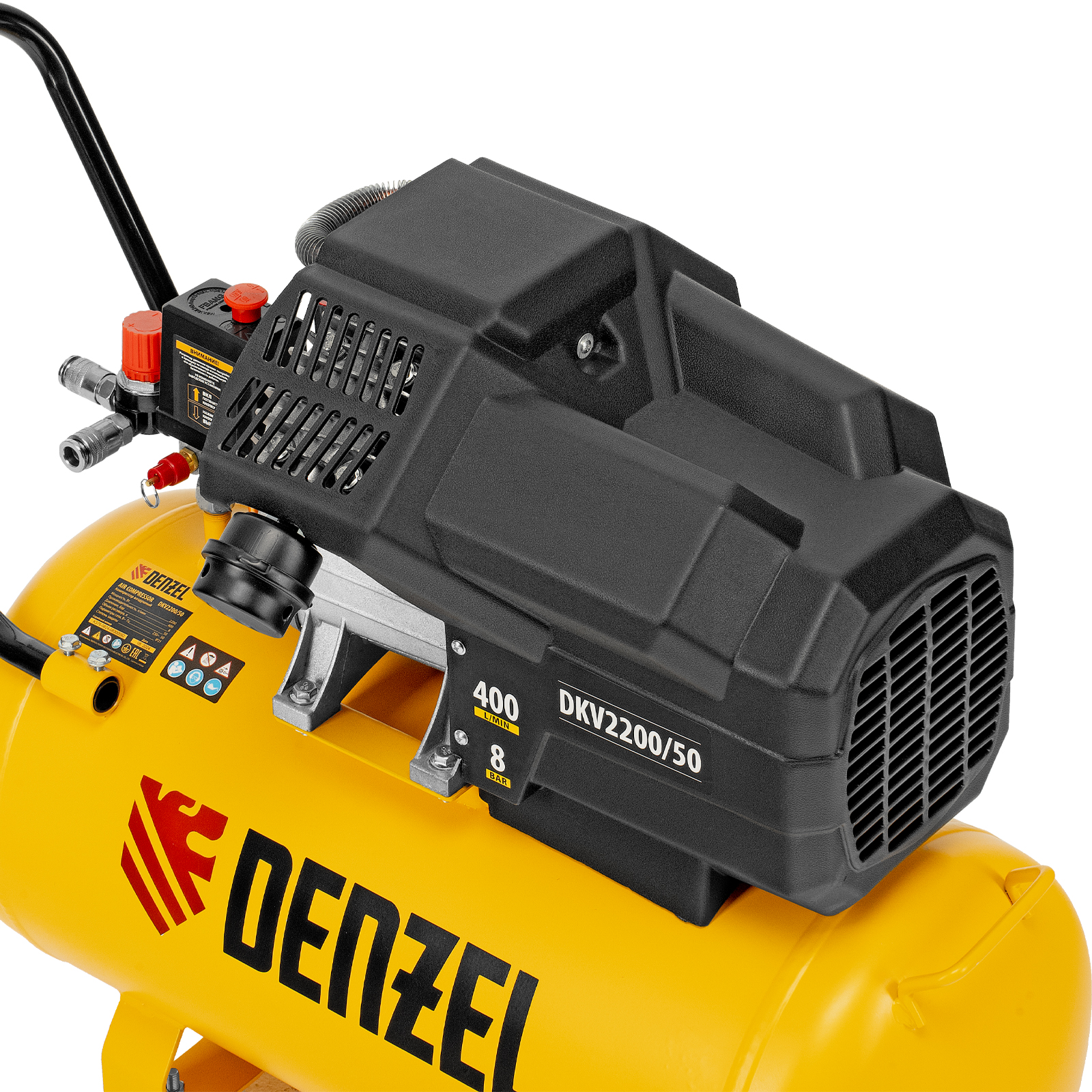 Компрессор воздушный DKV2200/50, Х-PRO 2.2 кВт, 400 л/мин, 50 л Denzel