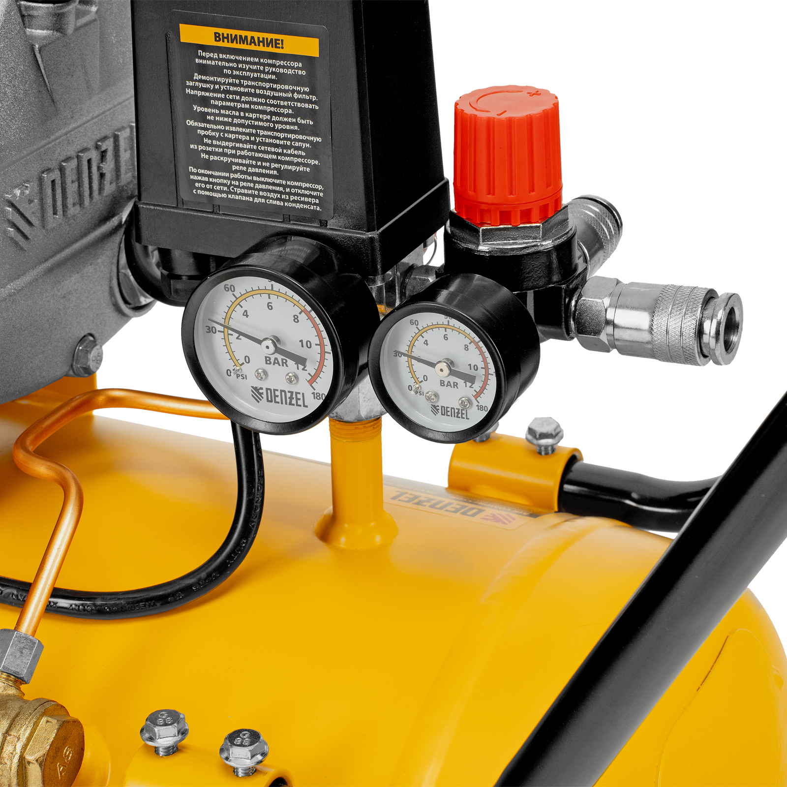 Компрессор воздушный DKV2200/50, Х-PRO 2.2 кВт, 400 л/мин, 50 л Denzel