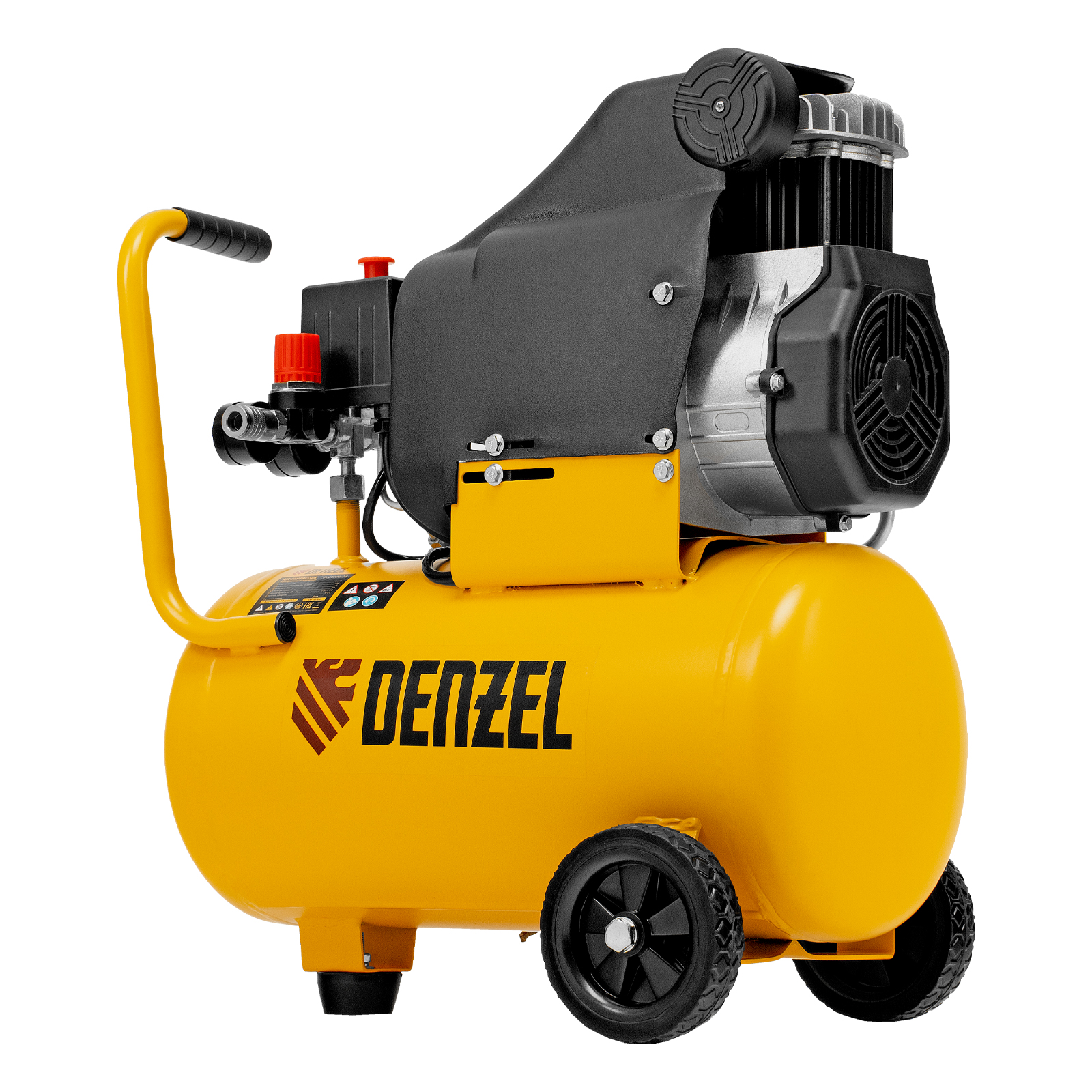 Компрессор воздушный DLC1300/24 безмасляный 1.3 кВт, 24 литра, 206 л/мин Denzel