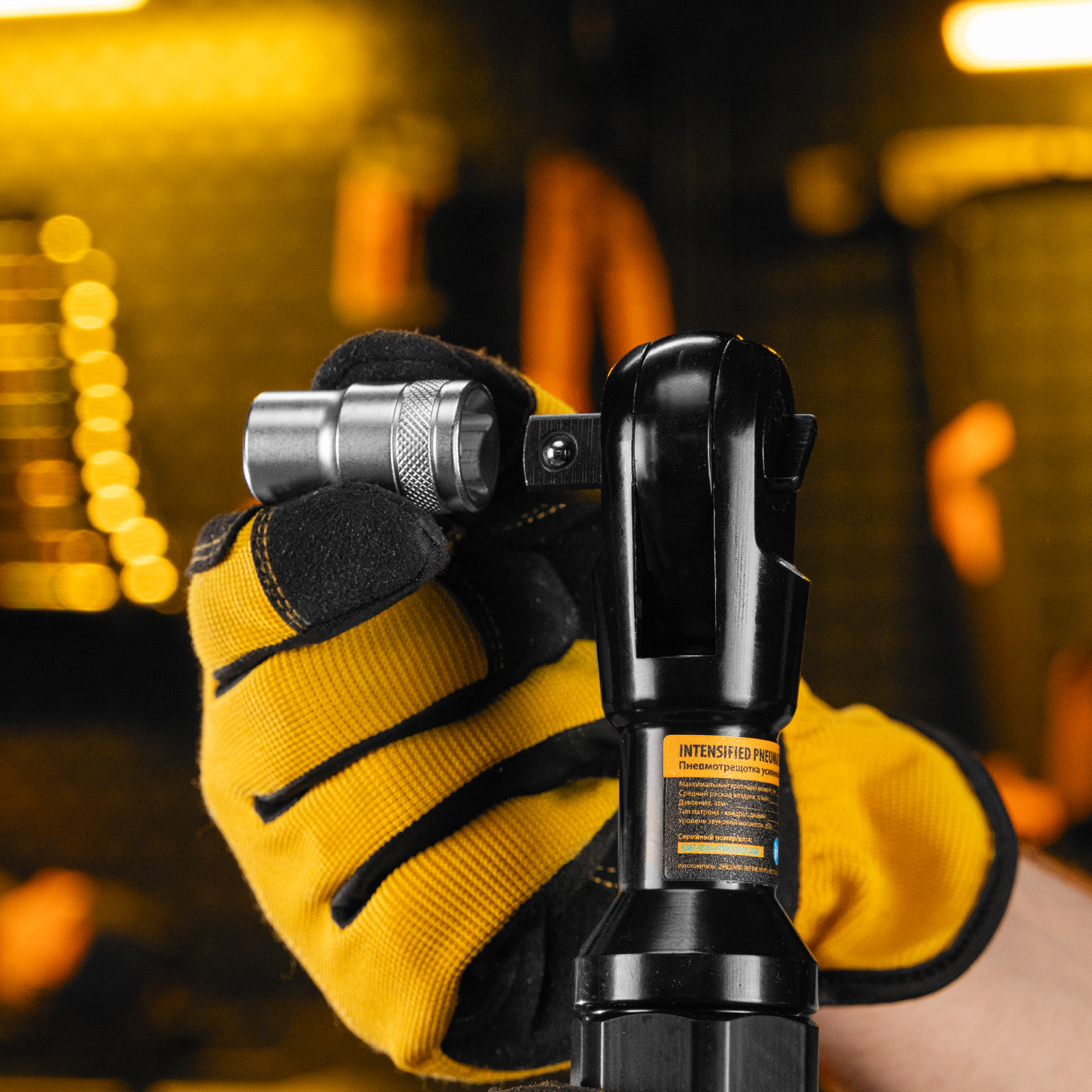 Усиленная пневмотрещотка RP100, 1/2", 160 об/мин, 100 Нм Denzel