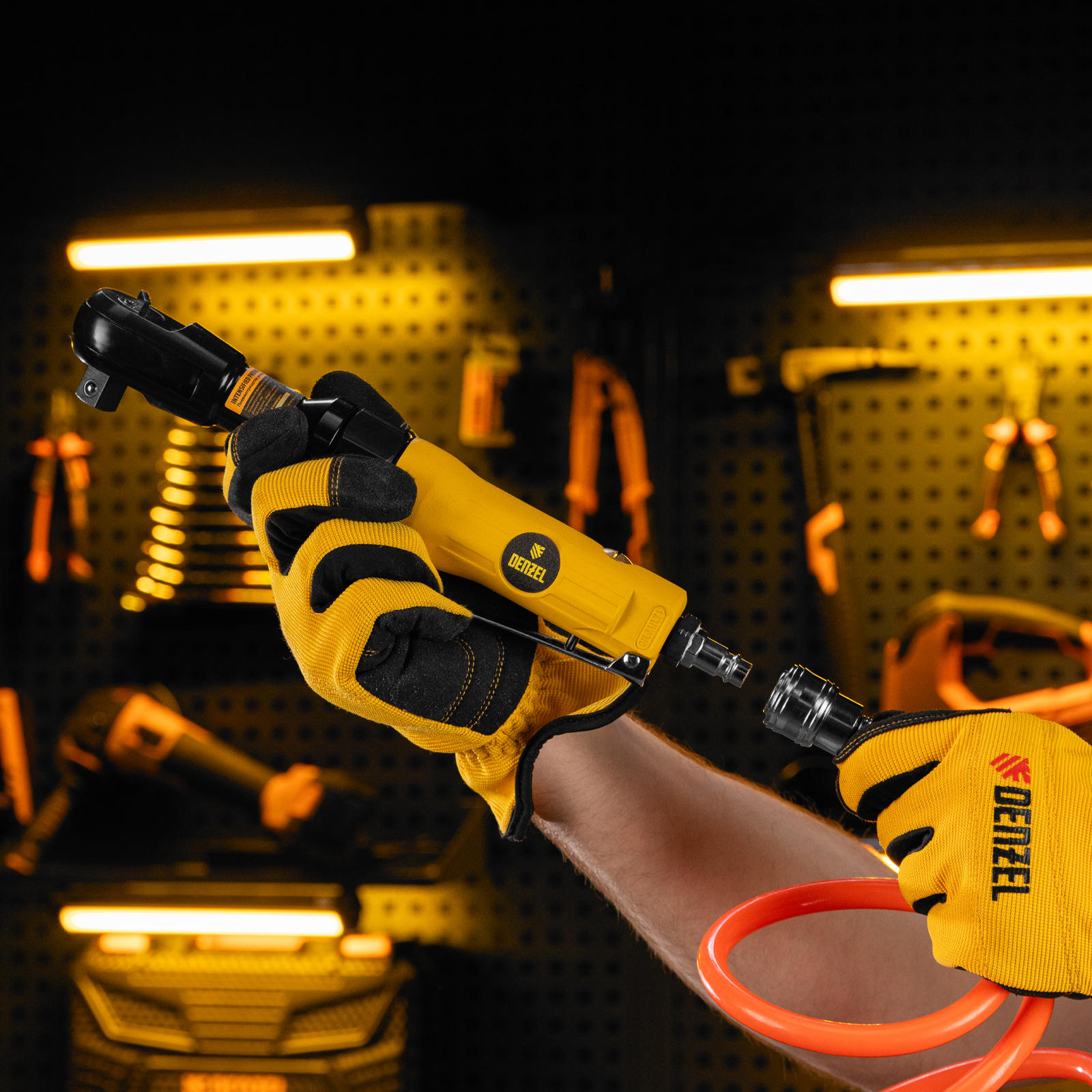 Усиленная пневмотрещотка RP100, 1/2", 160 об/мин, 100 Нм Denzel