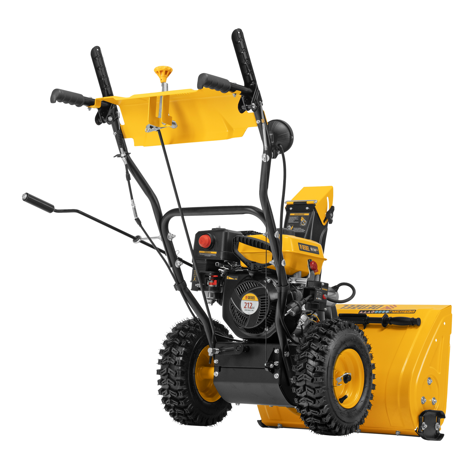 Бензиновая снегоуборочная машина SB 560 LP, 212 cc, электростартер, фара Denzel