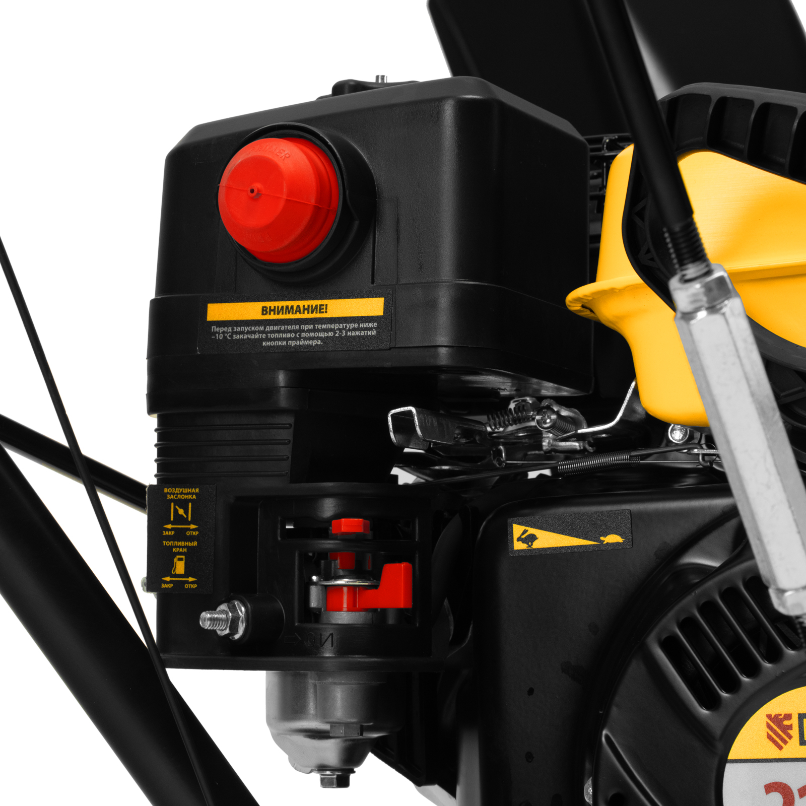 Бензиновая снегоуборочная машина SBM 610, 212 cc, ручной старт, фара Denzel