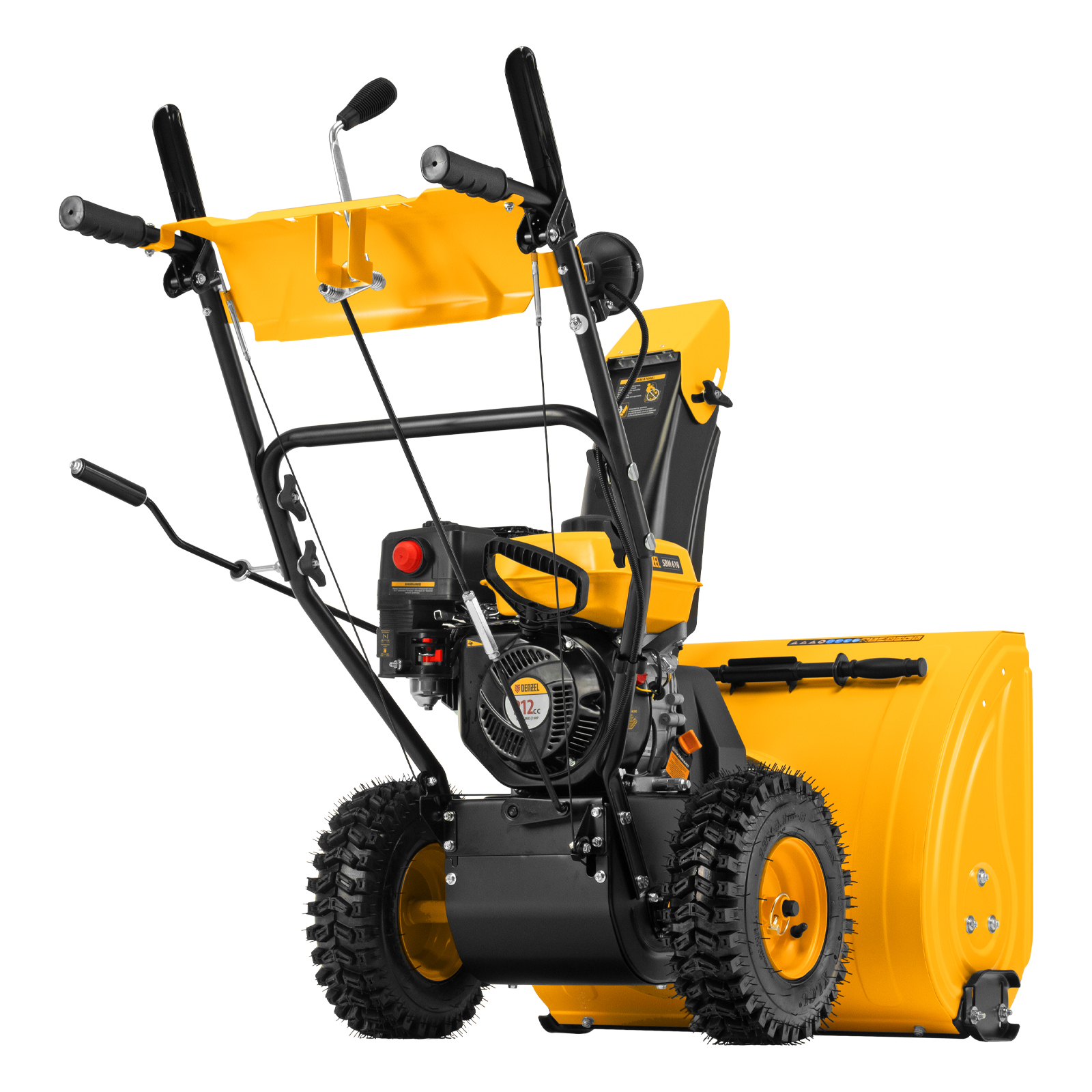 Бензиновая снегоуборочная машина SBM 610, 212 cc, ручной старт, фара Denzel